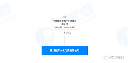 貓眼在廈門成立貓影傳媒公司,注冊資本1000萬元